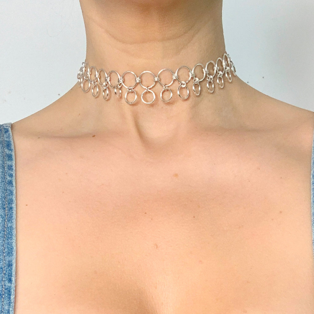 Sterling Silver Tattoo Choker