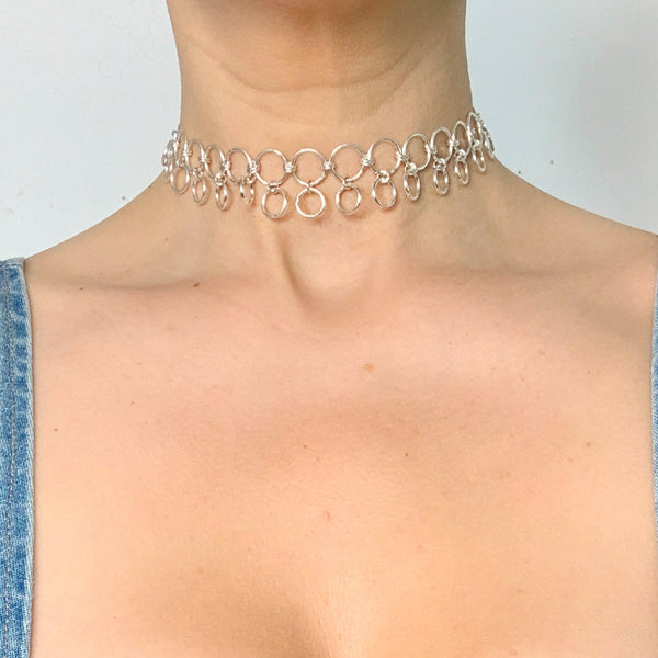 Sterling Silver Tattoo Choker