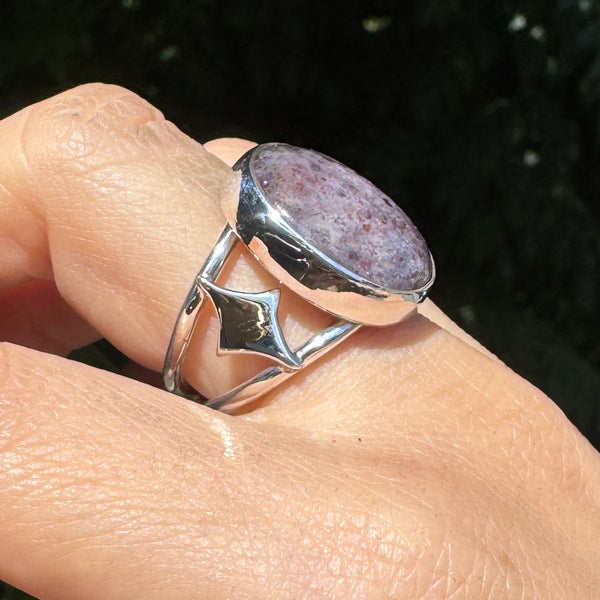 Lepidolite Sparkle Ring
