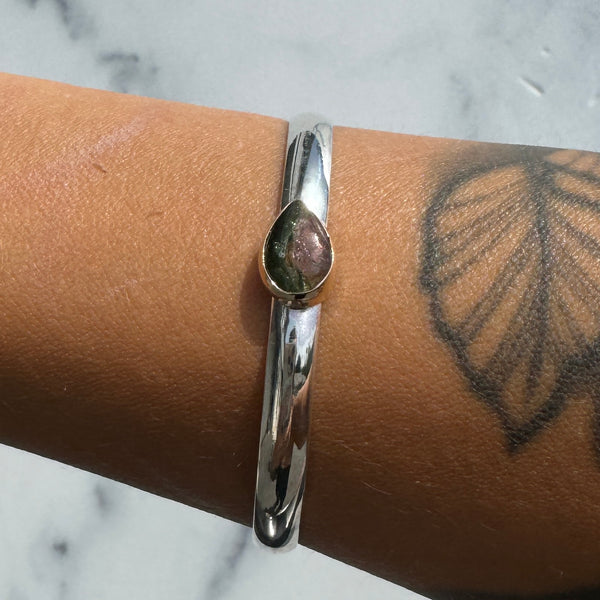 Mixed Metal Tourmaline Stacking Cuff