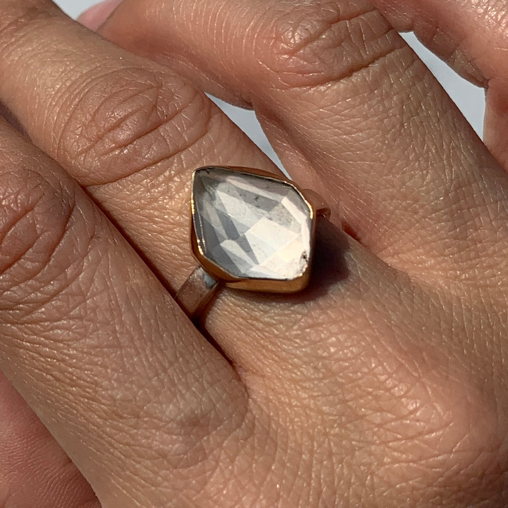 Mixed Metal Tibetan Quartz Ring