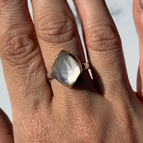 Mixed Metal Tibetan Quartz Ring