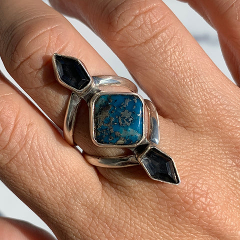 Middle Eastern Turquoise & Pyrite Ring