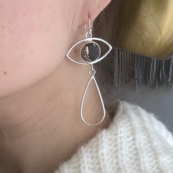 Crybaby Earrings with Apache Gold
