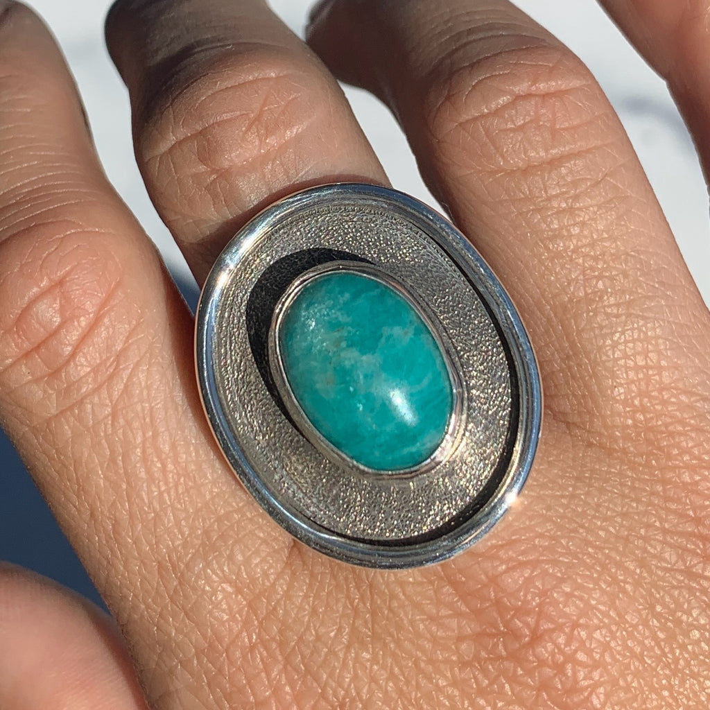 Amazonite Shadowbox Ring