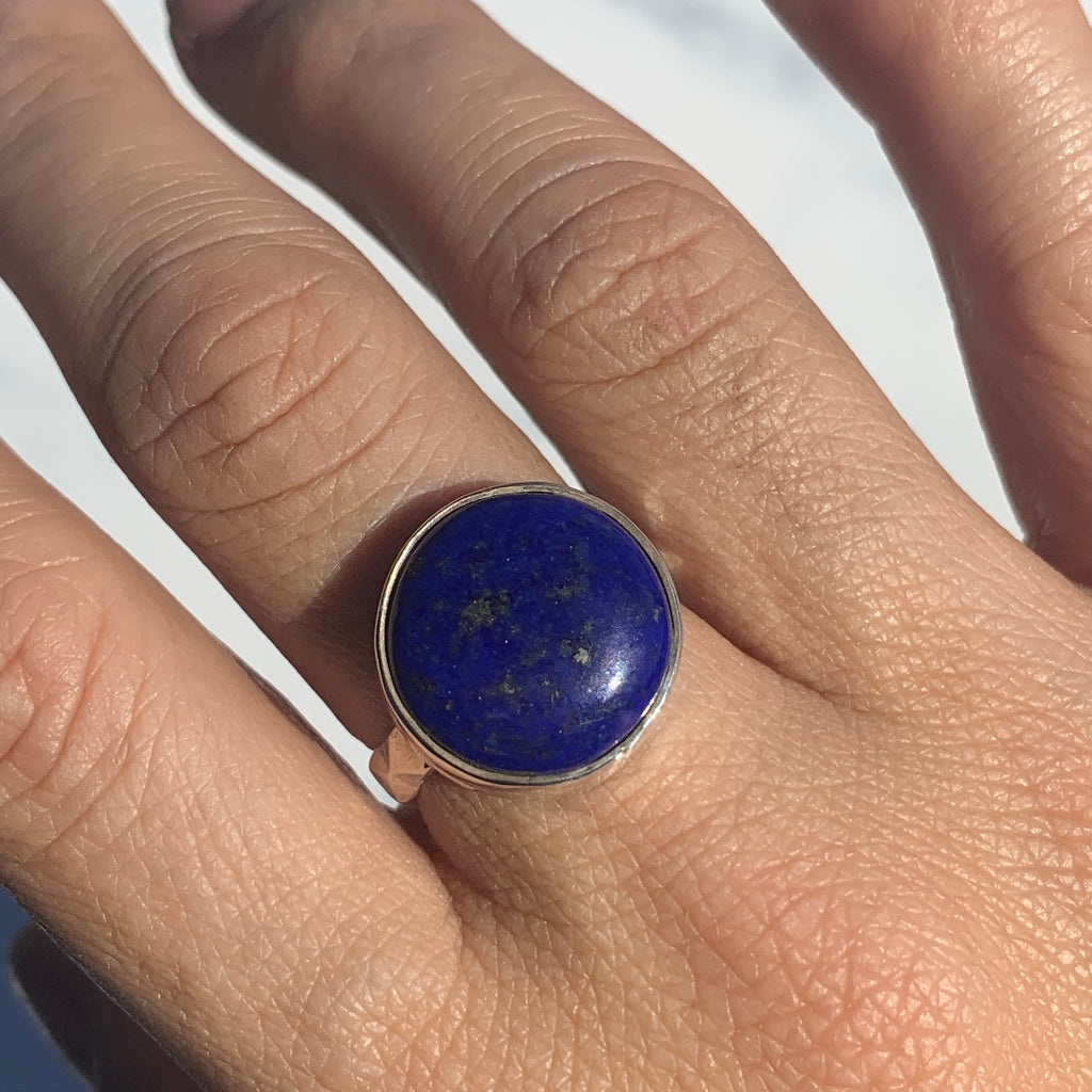 Lapis Lazuli Full Moon Ring