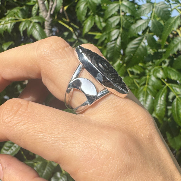 Black Tourmaline Vortex Ring