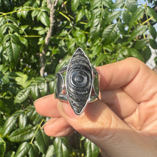 Black Tourmaline Vortex Ring
