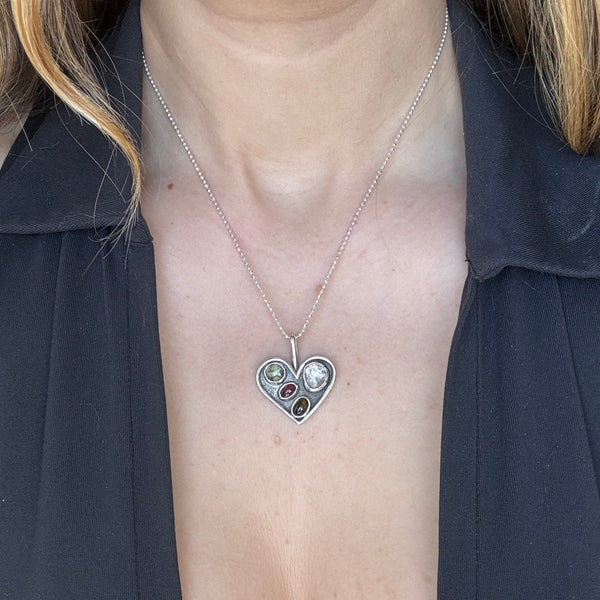 Gemstone Cluster Pendant