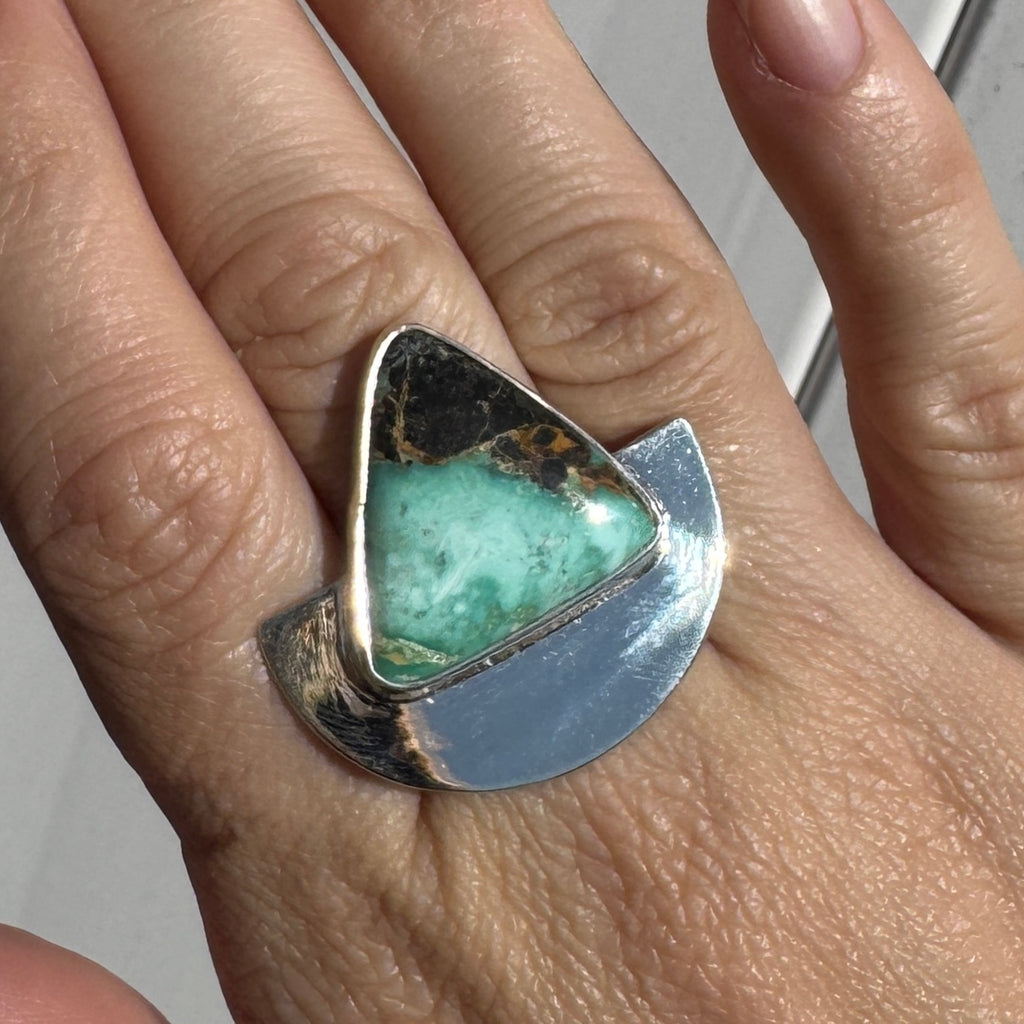 Mantis Turquoise Half Moon Ring