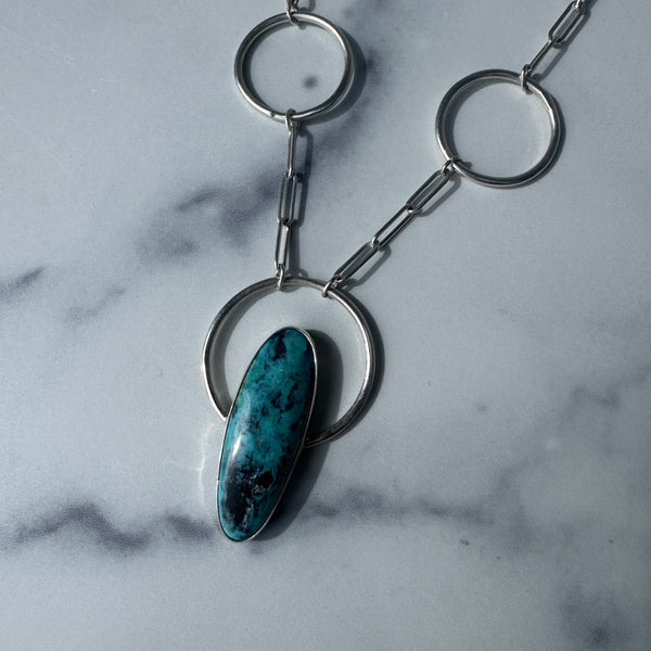 Mantis Turquoise Ringed Choker Necklace