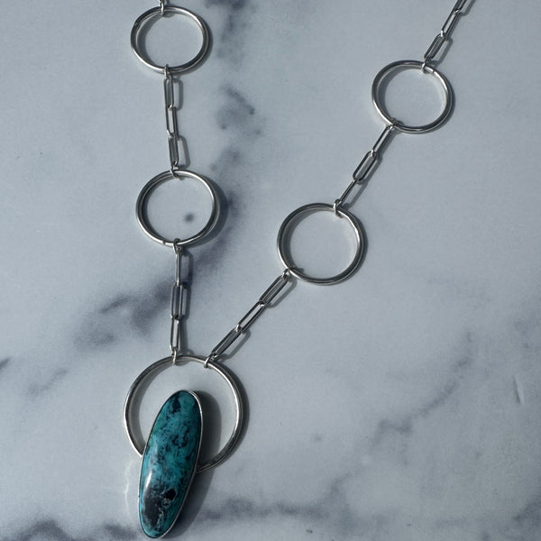 Mantis Turquoise Ringed Choker Necklace