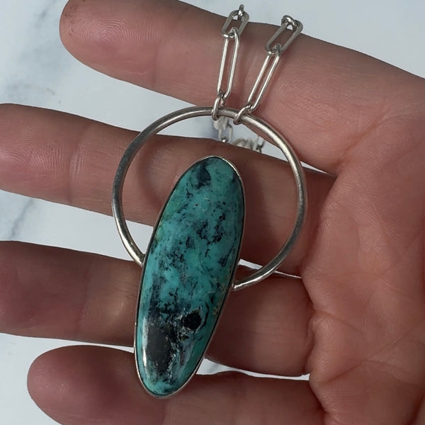 Mantis Turquoise Ringed Choker Necklace