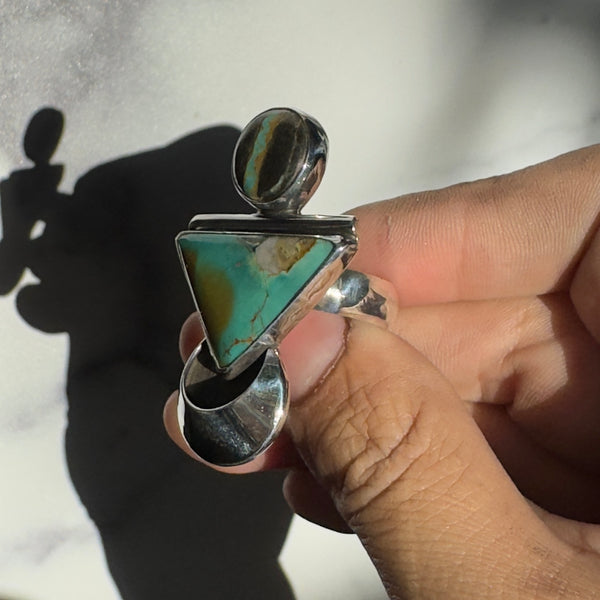 Ascension Ring with Tyrone & Kingman Turquoise