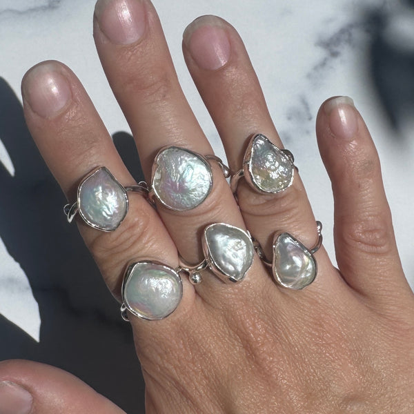 Keshi Pearl Stackers *cannot be resized*