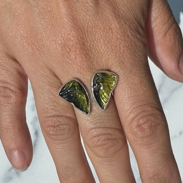 Tourmaline Butterfly Ring *adjustable from size 8.25-10*