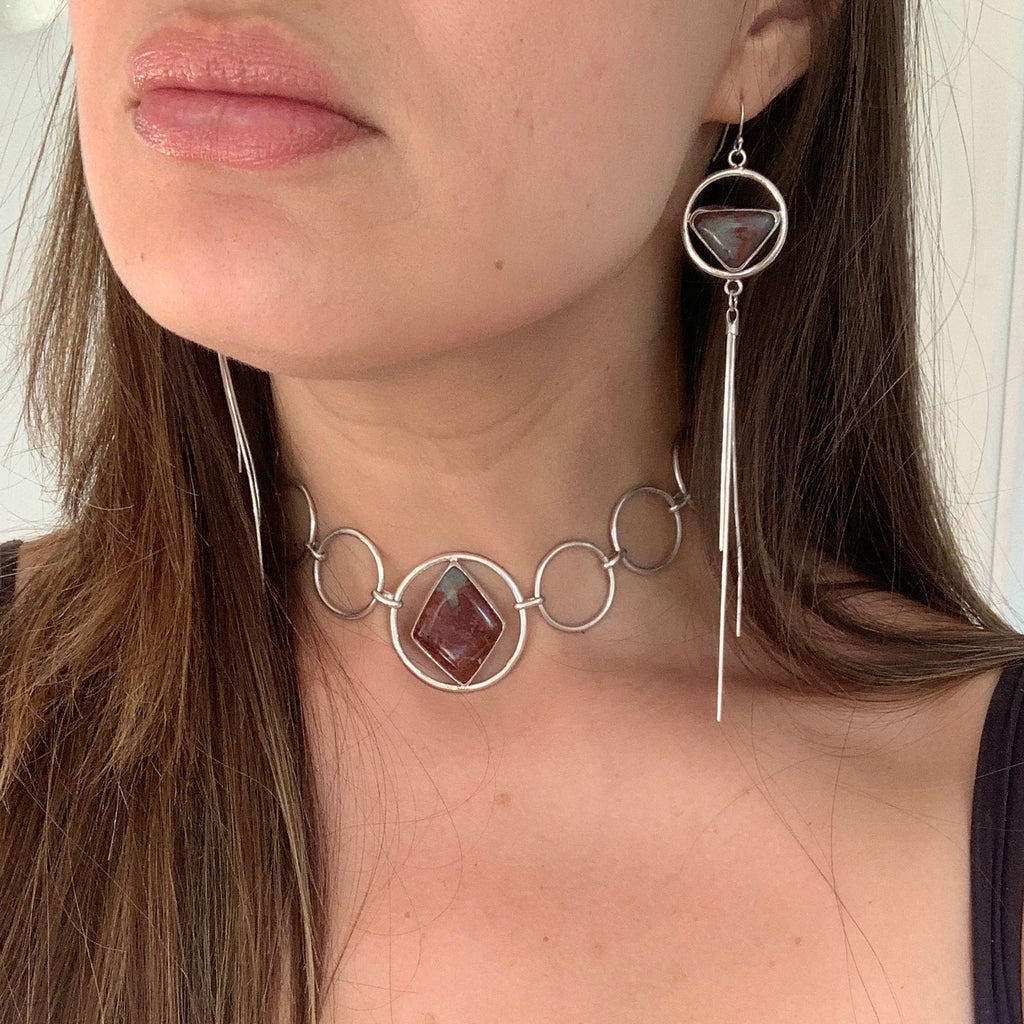 Moroccan Seam Agate Choker
