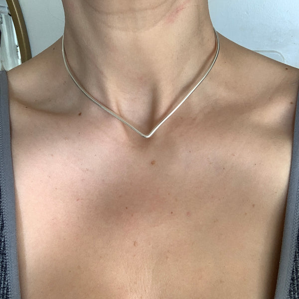Sterling Silver Wire Choker