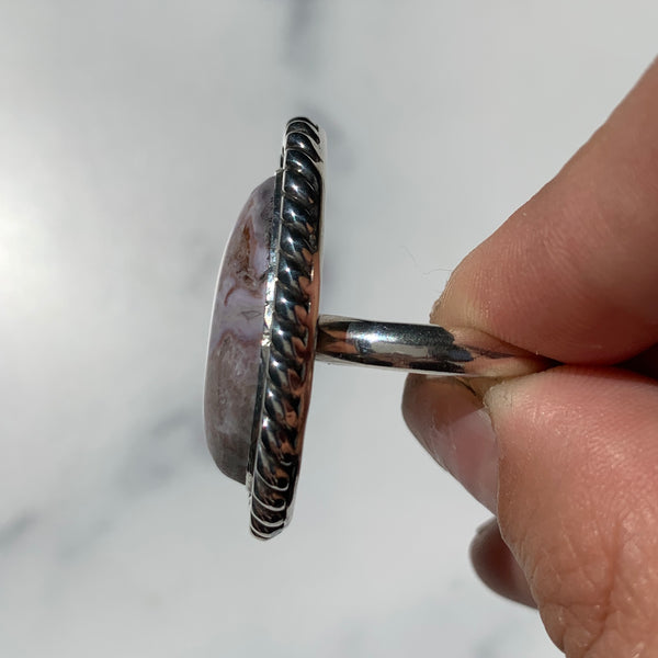 Purple Lace Agate Ring