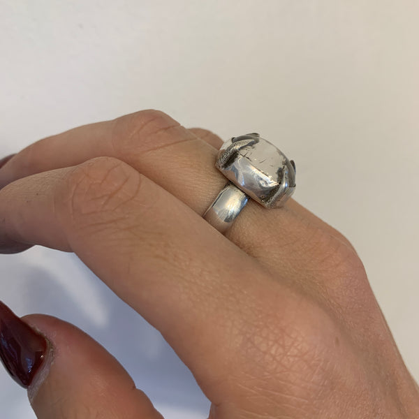 Crystal Ball Prong Ring