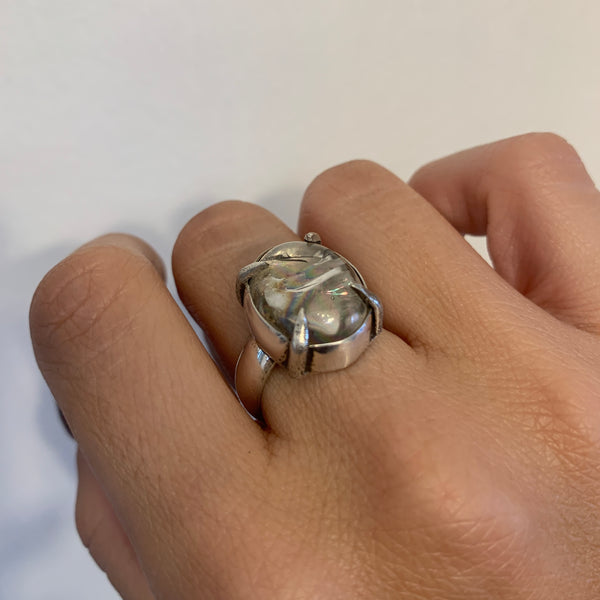 Crystal Ball Prong Ring