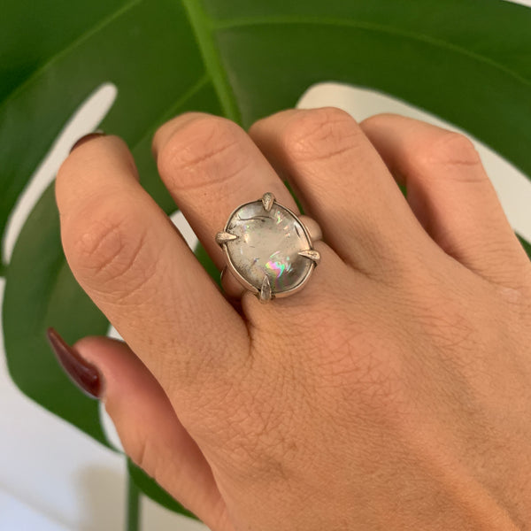 Crystal Ball Prong Ring