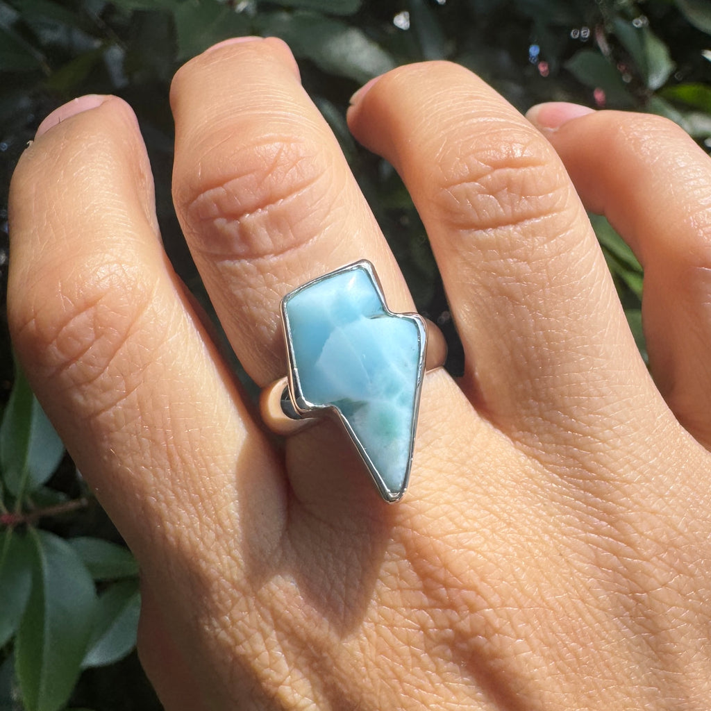 Larimar Bolt Ring