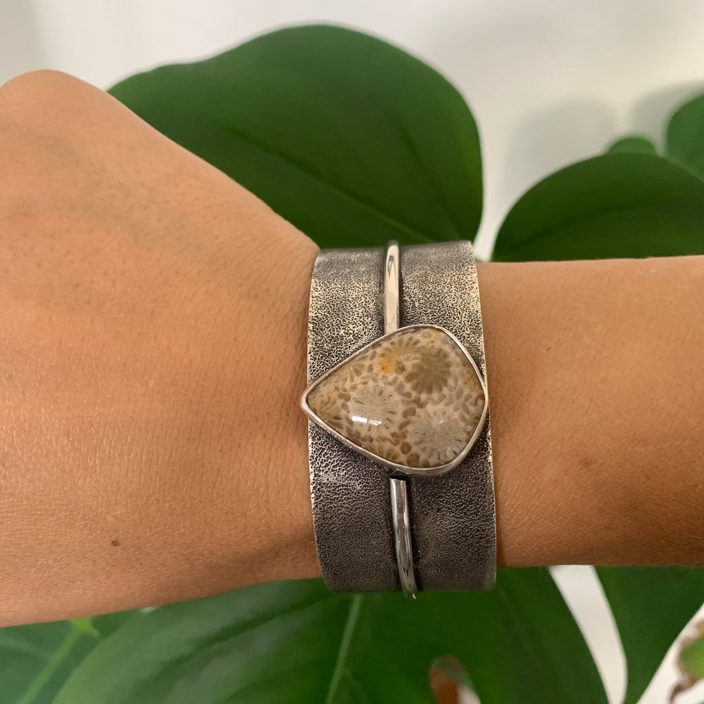 Fossil Coral Textured Cuff