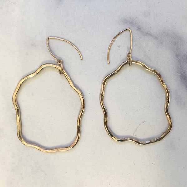 *Made to order* Gold-filled Squiggle Hoops