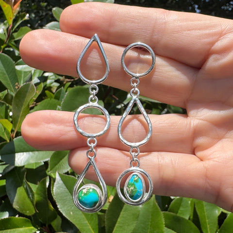 Sonoran Gold Turquoise Stud Dangles