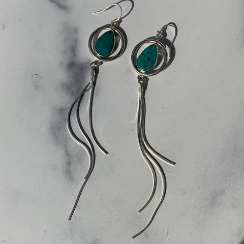 Campitos Turquoise Fringe Earrings