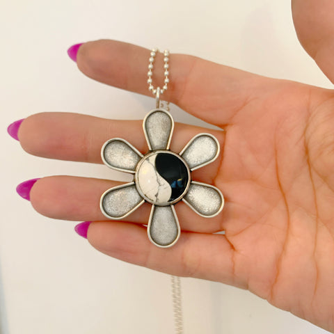 Flower Power Yin Yang Necklace