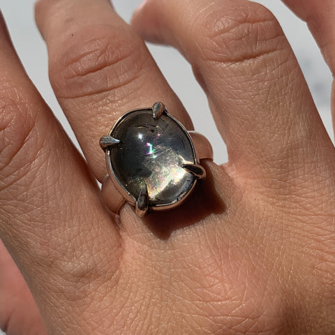 Crystal Ball Prong Ring