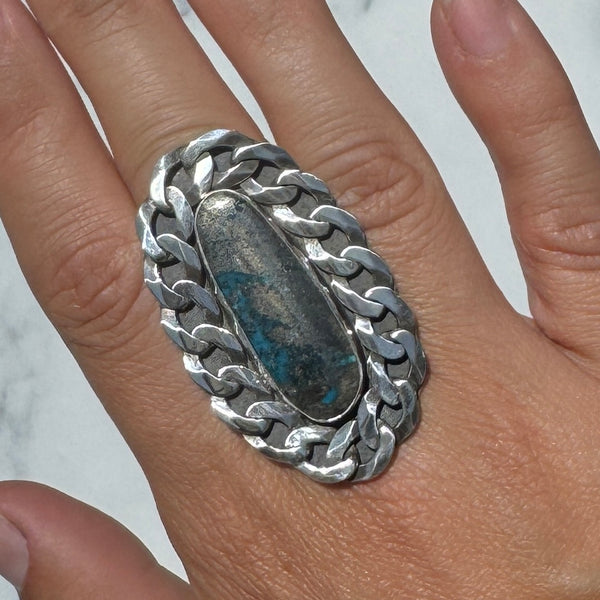 Morenci II Turquoise Chained Ring