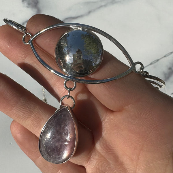 Crybaby Moonphase Choker with Lepidolite