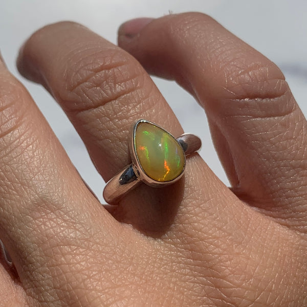 Saffron Welo Opal Ring