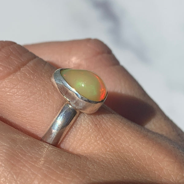 Saffron Welo Opal Ring