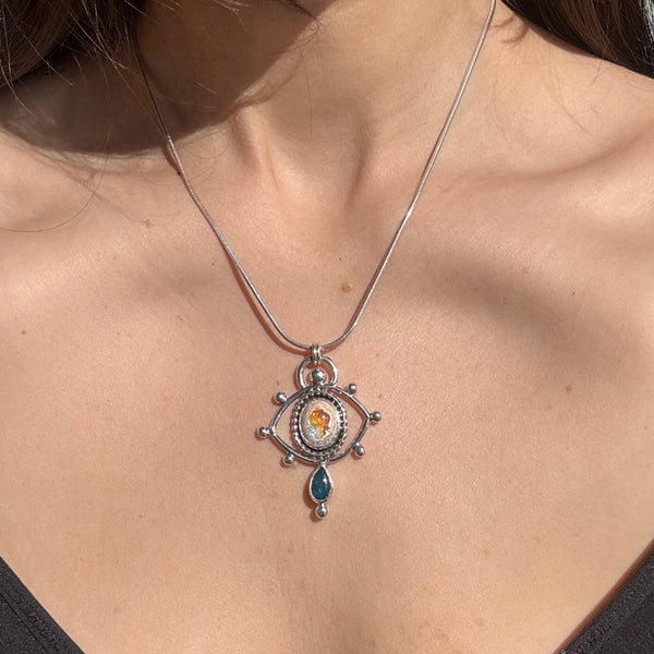 Crybaby with Cantera Opal and Blue Apatite