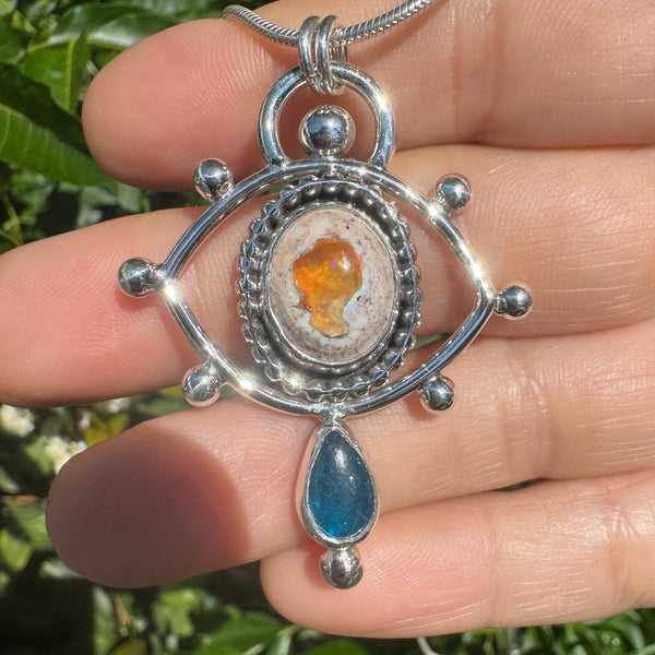 Crybaby with Cantera Opal and Blue Apatite