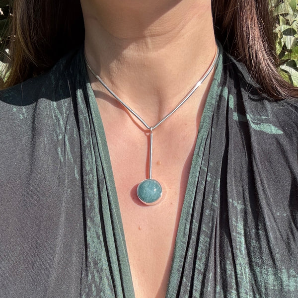 Aquamarine Pendulum Choker