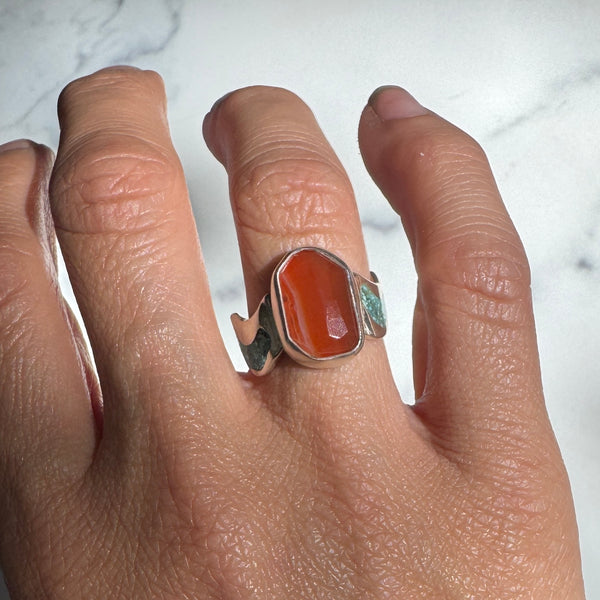 Go With The Flow Inlay Ring (Size 7.25)