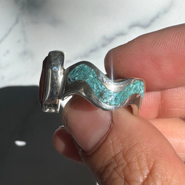 Go With The Flow Inlay Ring (Size 7.25)