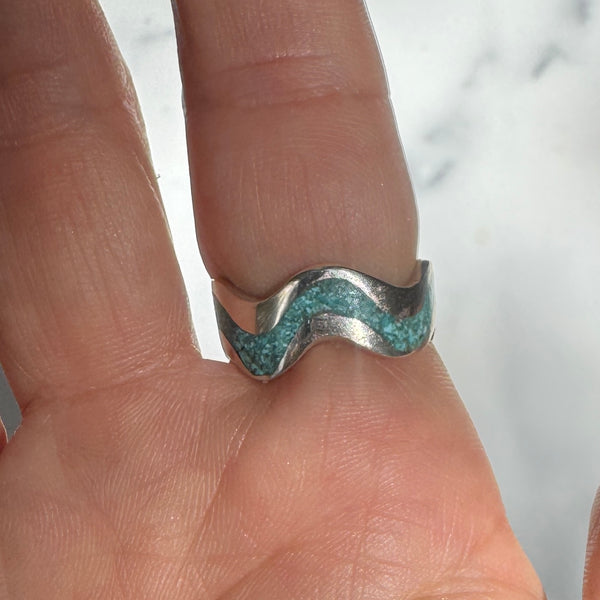 Go With The Flow Inlay Ring (Size 7.25)