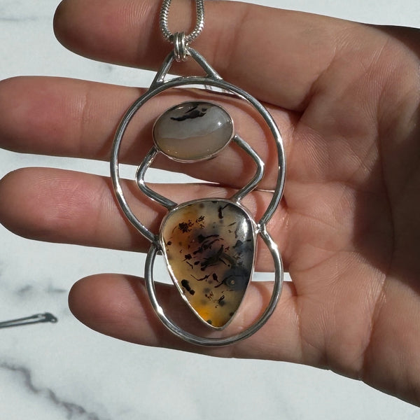 Montana Agate Statement Pendant