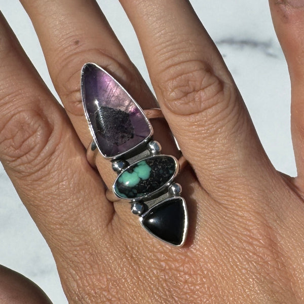 Gemstone Tower Ring II