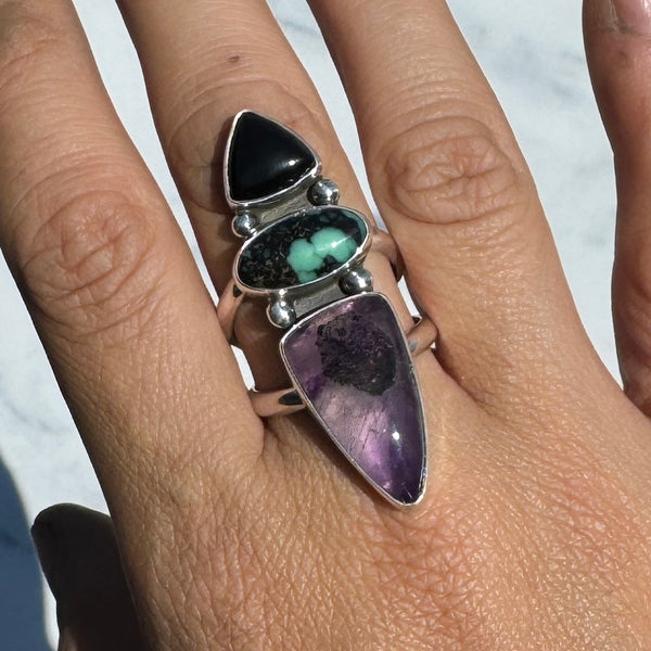 Gemstone Tower Ring II