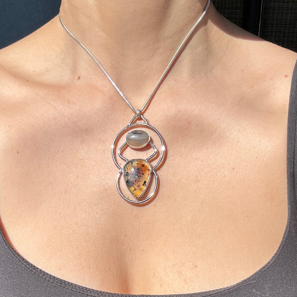 Montana Agate Statement Pendant