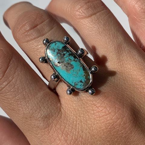 Kingman Turquoise Bead Ring
