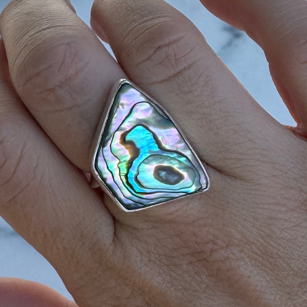 Abalone Knife Edge Ring