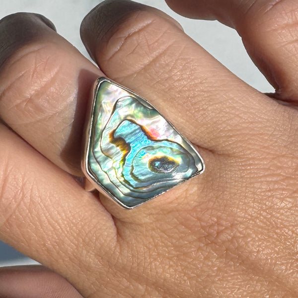 Abalone Knife Edge Ring